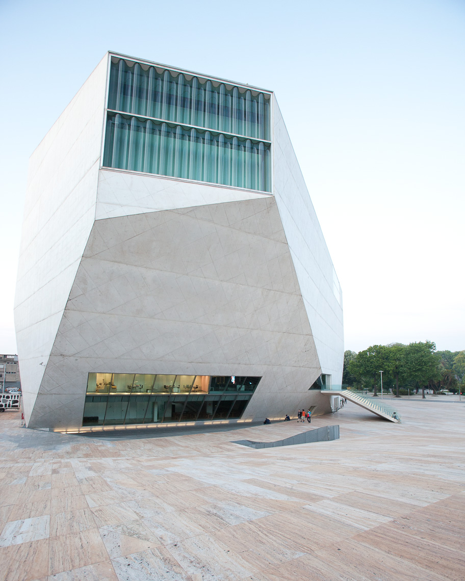 Geometrical exterior of art museum in Portugal